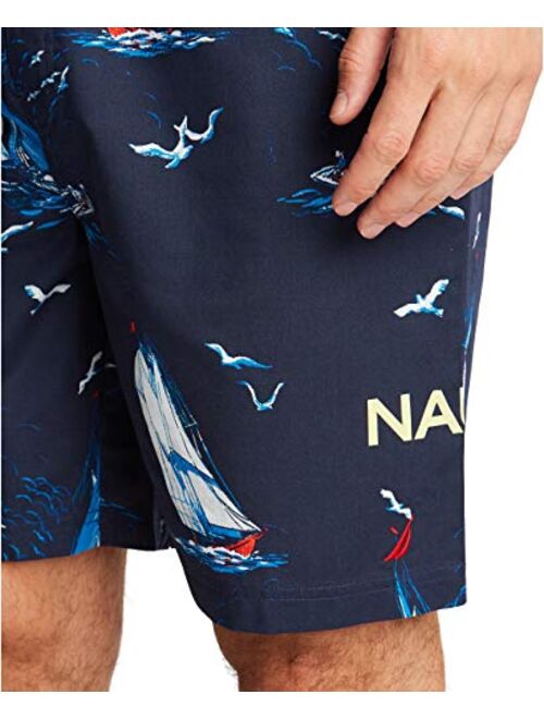 Nautica Men's Cotton Sailboat-Print Pajama Shorts