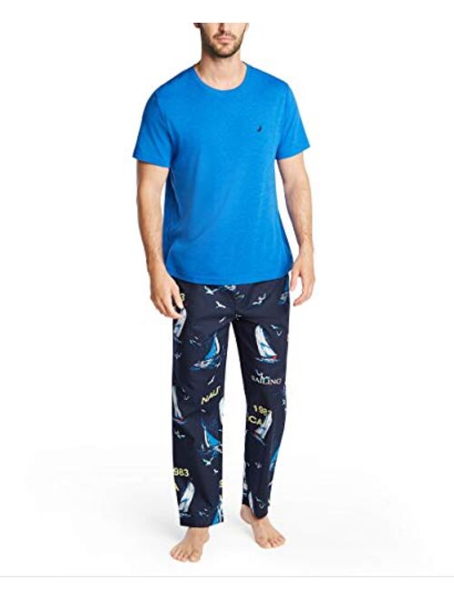 Nautica Men's Cotton Sailboat-Print Pajama Shorts
