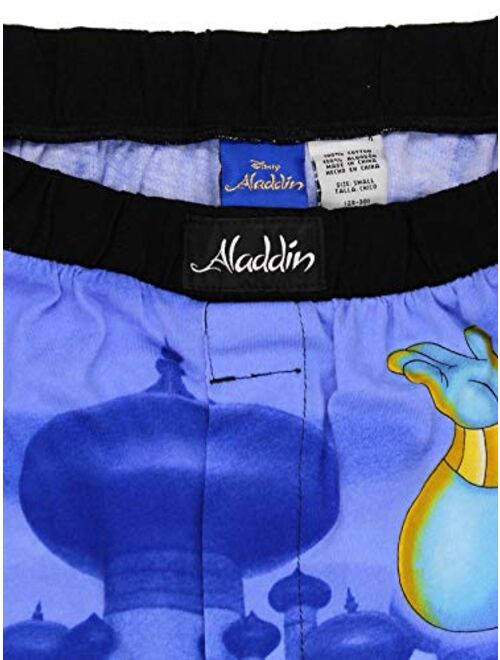 Disney Aladdin Genie Jafar Mens Briefly Stated Boxer Lounge Shorts