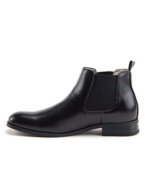 Men's 49113 Leather Lined Ankle High Classic Chelsea Dress Boots