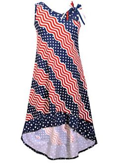Big Girls Red White Blue Americana 4th July Dress