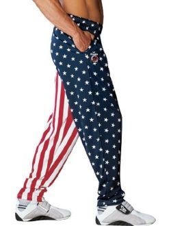 Otomix Men's American Flag USA Baggy Muscle Workout Pants