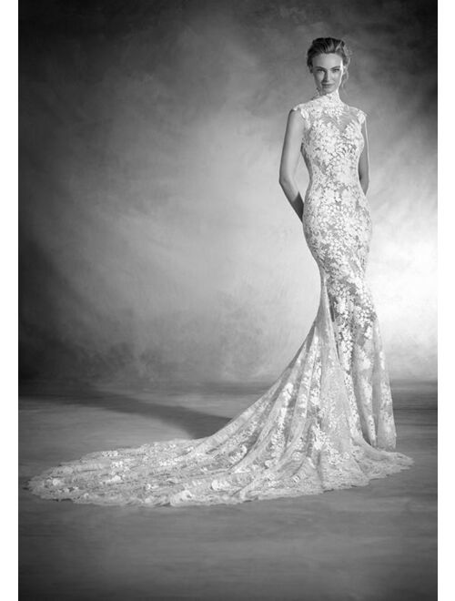 NWT Pronovias Nikol Lace Wedding Dress 38 2 $6,500