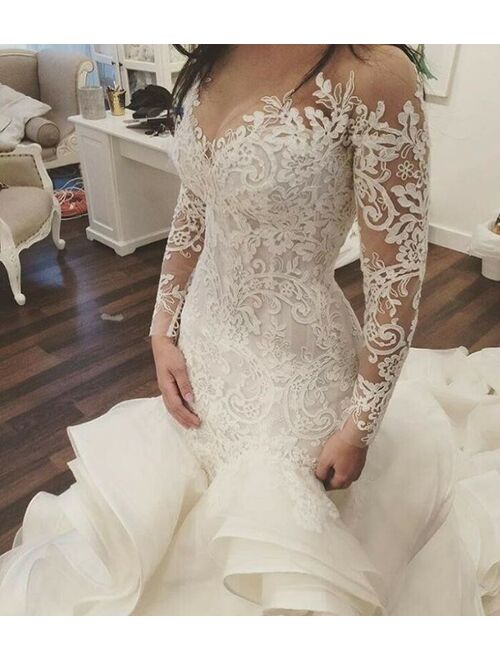 Plus Size 2019 Fashion Mermaid Wedding Dress Delivery In About 25 Days