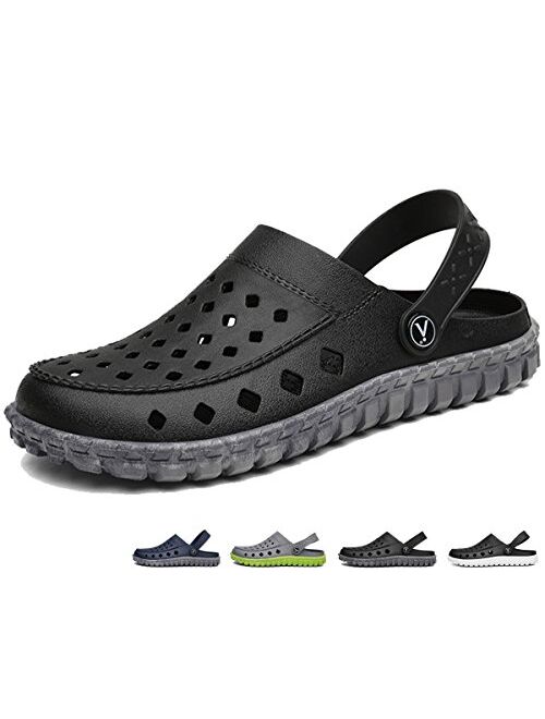 Crocs beister Mens Garden Clogs Mules, Anti-Slip Water Shoes Breathable Sandals Slippers Outdoor, Beach, Shower
