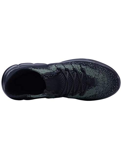 LANCROP Men's Sock Walking Shoes - Comfortable Slip on Easy Office Sneakers