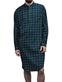 Valley Men's Genuine Irish Cotton Flannel Nightshirt