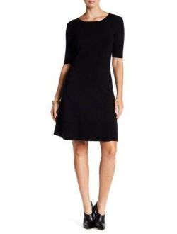 New Women's ST. EMILE Black Short Sleeve Knit Dress size 14