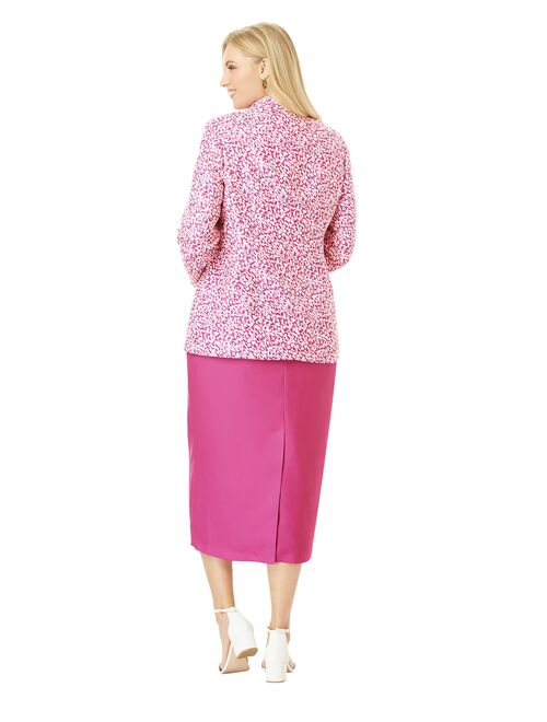 Jessica London Women's Plus Size Petite Single-Breasted Skirt Suit