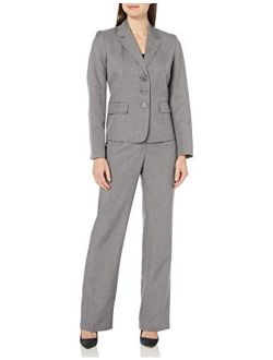 Women's 3 Button Grey Pant Suit