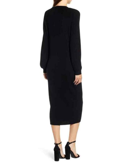 AG Jeans $225 Adriano Goldschmied Women's Black Quaid Raglan Dress Size M