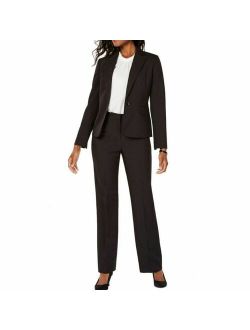 NEW Women's Black/red One-button Pinstripe Pantsuit Two-Piece 6 TEDO