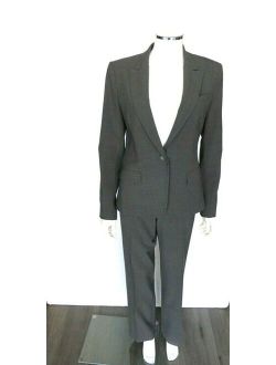 $595 Theory Gray Pantsuit Blazer Pants sz 8 Poly/Wool blend w/Stretch