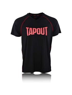 TapouT Mens Lounge Shirt Jersey - Super Soft V-Neck T Shirt Spandex/Polyester Blend Sleep Pajama Fight