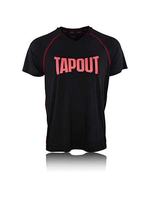 TapouT Mens Lounge Shirt Jersey - Super Soft V-Neck T Shirt Spandex/Polyester Blend Sleep Pajama Fight