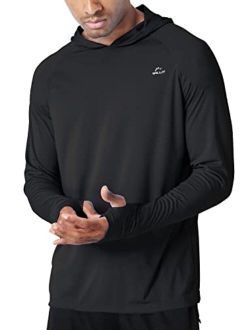 Willit Men's UPF 50+ Sun Protection Hoodie Shirt Long Sleeve SPF Performance Hiking Fishing Shirt Lightweight