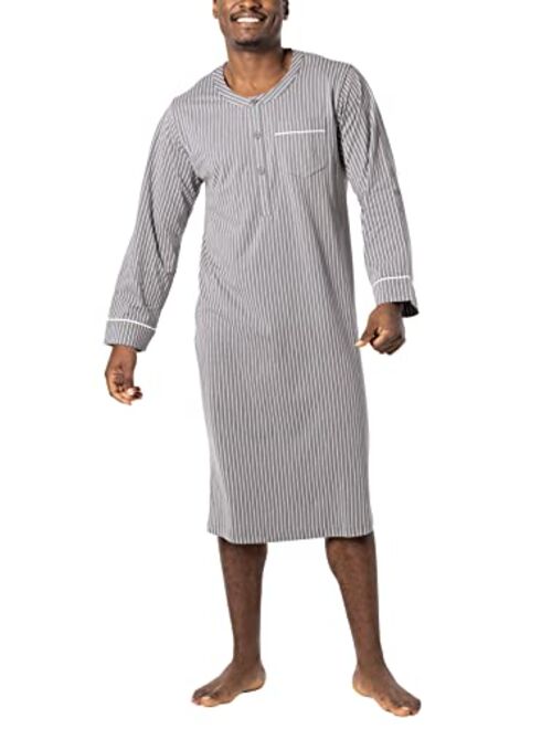 Buy PajamaGram Mens Sleep Shirt Flannel Mens Nightshirt, Multicolored