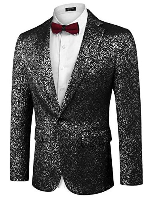 COOFANDY Men's Luxury Design Suit Jacket Fashion Blazer Tuxedo