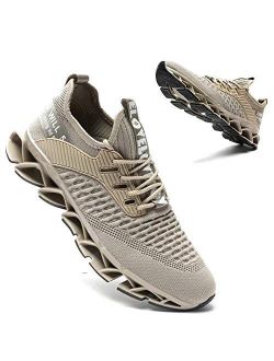 Vooncosir Men's Fashion Sneakers Breathable Mesh Running Shoes Blade Non Slip Soft Sole Casual Athletic Lightweight Walking Shoes