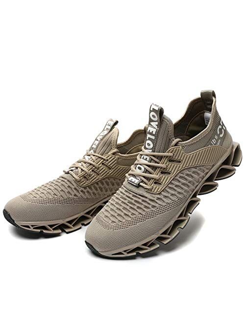 Vooncosir Men's Fashion Sneakers Breathable Mesh Running Shoes Blade Non Slip Soft Sole Casual Athletic Lightweight Walking Shoes