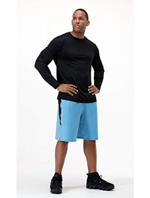 DEVOPS Men's 2 Pack UV Sun Protection Outdoor Long Sleeve T-Shirts