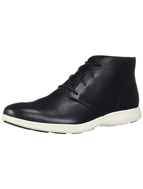 Cole Haan Men's Grand Tour Chukka Black Leather/Ivory Boot