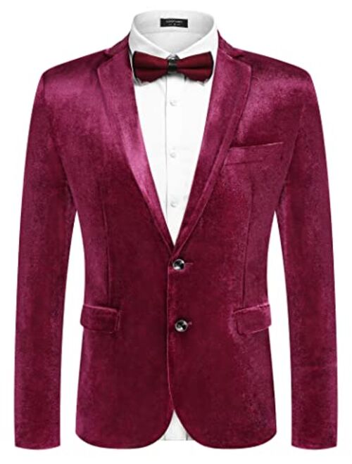 COOFANDY Men Luxury Paisley Floral Suit Jacket Blazer Wedding Prom Party Tuxedo
