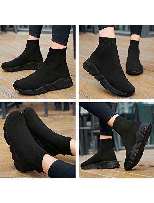 ziitop Women's Fashion Sneakers Walking Shoes, Balenciaga Look Breathable, Casual Athletic Running Shoes Knitted Socks Shoes