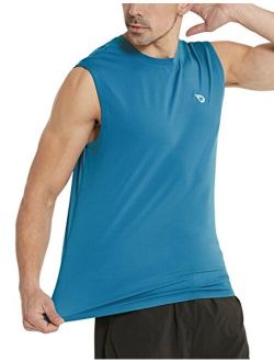Men's Sleeveless Shirts Muscle Performance Workout Gym Running Tech Tank Top