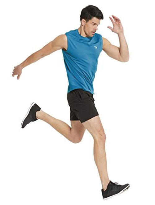 BALEAF Men's Sleeveless Shirts Muscle Performance Workout Gym Running Tech Tank Top