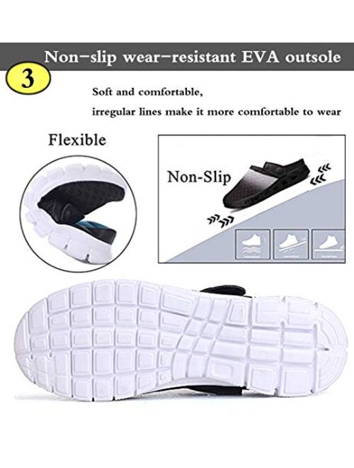Mens Womens Garden Clogs Shoes Summer Breathable Mesh Sandals Slippers Indoor Outdoor Slippers Quick Drying Water Shoes