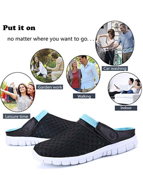 Mens Womens Garden Clogs Shoes Summer Breathable Mesh Sandals Slippers Indoor Outdoor Slippers Quick Drying Water Shoes