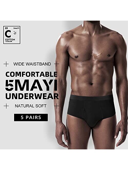 5Mayi Mens Briefs Underwear Cotton Brief Underwear for Men Pack S M L XL XXL