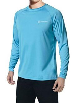 Pretchic Men's UPF 50+ UV Sun Protection Performance Long Sleeve Outdoor T Shirt