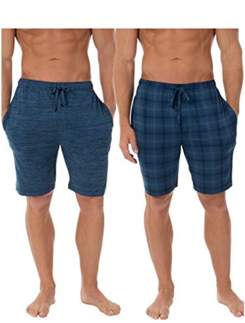 Fruit of the Loom Men's Knit Performance 2 Pack Soft Touch Wicking Sleep Short