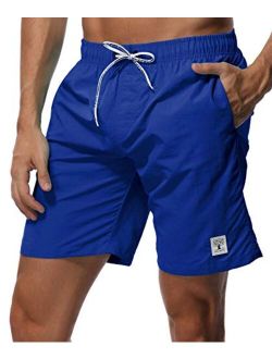 Men's Swim Trunks Quick Dry Slim fit Lightweight Beach Shorts with Pockets
