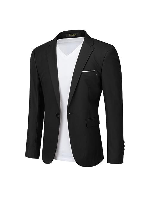 Cloudstyle Men's Suit Jacket One Button Slim Fit Sport Coat Business Daily Blazer