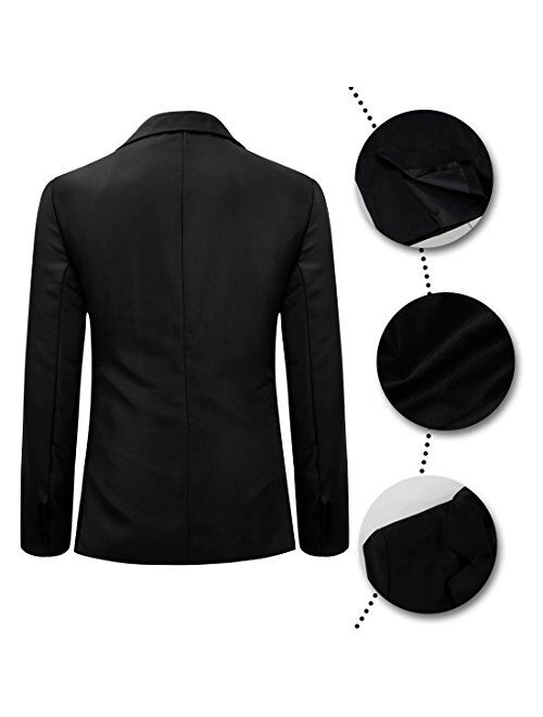 Men's Slim Fit Casual 1 Button Notched Lapel Blazer Jacket