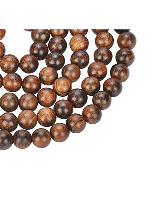 anzhongli Mala Beads Bracelet 108 8mm Prayer Meditation Sandalwood Elastic