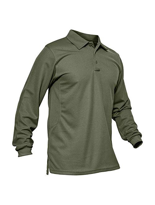 MAGCOMSEN Men's Polo Shirt Quick Dry Performance Long and Short Sleeve Tactical Shirts Pique Jersey Golf Shirt