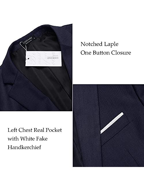 COOFANDY Men's Casual Blazer Jacket Slim Fit Sport Coats Lightweight One Button Suit Jacket