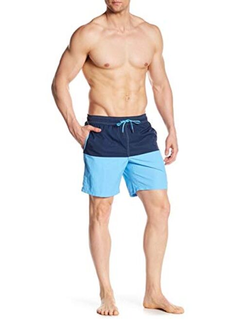 Mr. Swim Men's Swim Trunks with Mesh Lining - Quick Dry Bathing Suit with Pockets - 7.5 Inch Inseam