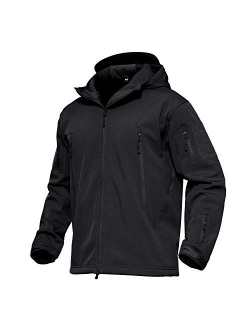 Men's Hooded Tactical Jacket Water Resistant Soft Shell Outwear Coat