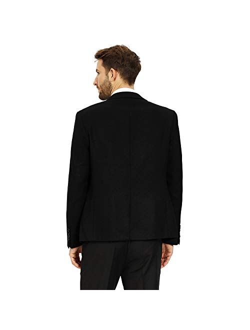 WEEN CHARM Mens Slim Fit Tuxedo Blazer Jacket One Button Peak Lapel Solid Separate Tux Suit Jacket