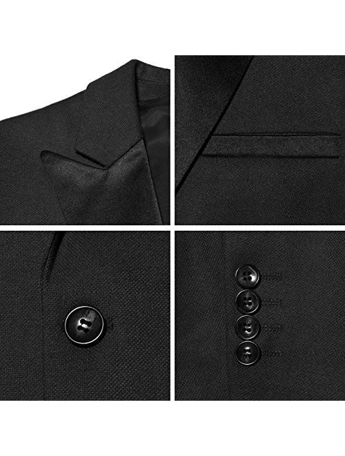 WEEN CHARM Mens Slim Fit Tuxedo Blazer Jacket One Button Peak Lapel Solid Separate Tux Suit Jacket