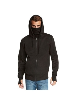9 Crowns Men's Fleece Full-Zip Ninja Hoodie Essentials