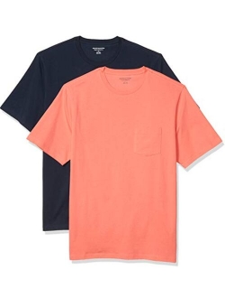 Men's 2-Pack Loose-fit Short-Sleeve Crewneck Pocket T-Shirt