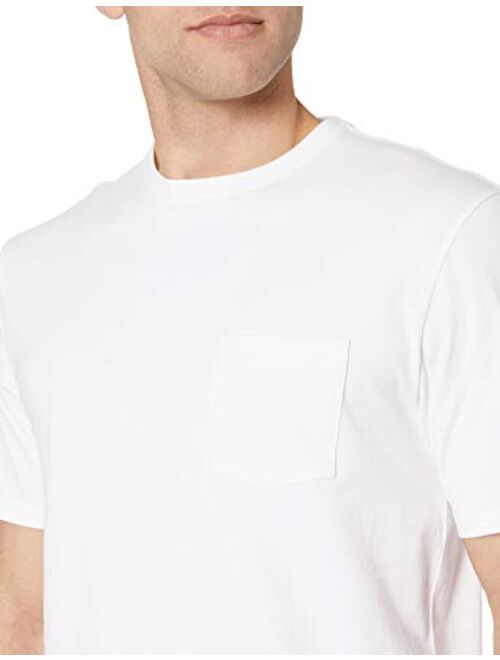 Amazon Essentials Men's 2-Pack Loose-fit Short-Sleeve Crewneck Pocket T-Shirt