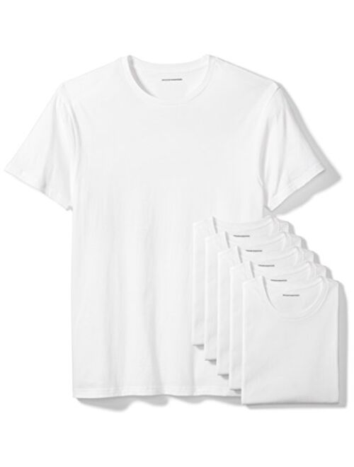 Amazon Essentials Men's 6-Pack Cotton Solid Crew Neck Undershirts
