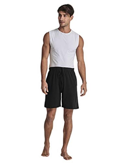 HOFISH Men's Comfy Pajama Sleeping Shorts Bottom Lounging Shorts 100% Cotton Sleepwear